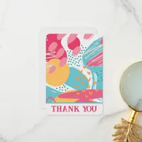 Colorful Abstract Thank You Card