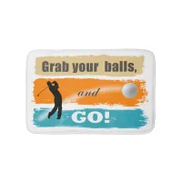 Funny Golf Grab Your Balls Bathroom Mat