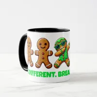 Funny Be Different Break the Mould Gingerbread Men Mug