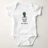 Potted Succulent Houseplant Custom Baby Bodysuit