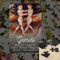 Gemini the Twins Zodiac Sign Birthday Party Jigsaw Puzzle