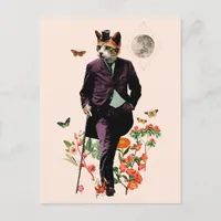 Funny Elegant Cat Postcard