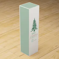 Sage green Pagoda Christmas Tree, Hostess gift, Wine Box