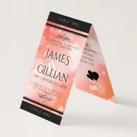 Elegant 35th Coral Wedding Anniversary Table Card