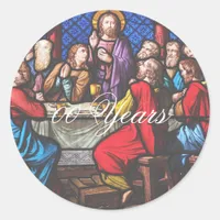 Priest Ordination Anniversary edit years Classic Round Sticker