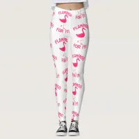 Fun Flamingo for It Tropical Bird Pattern Leggings