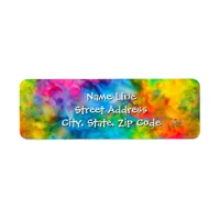 [Atomic Tie-Dye] Colorful Return Address Label