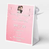 Pink Wedding Invitations with Diamond Sparkles Favor Boxes