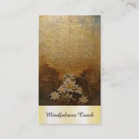 *~* Flower of Life  AP92 Sacred Reiki Yoga Gold Business Card