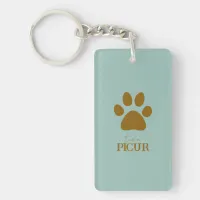 Personalized Paw Keychain