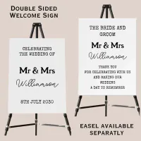 Bride And Groom Black And White Welcome Foam Board