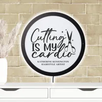 Cutting is My Cardio Cute Hairstylist  LED Sign