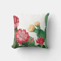 Cactus Brights Floral 2 Throw Pillow