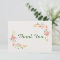 Simple Floral Thank You Card