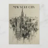 New York City Travel Postcard