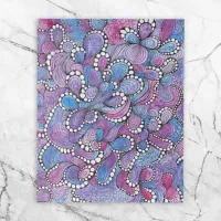 Hypnotic Hand-Drawn Purple Organic Swirls Artwork Jigsaw Puzzle