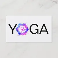 *~* Yoga  Mandala OM Aum Lotus Teacher Instructor Business Card