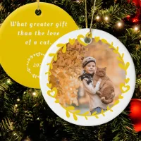 Yellow Christmas Pet Photo Ornament