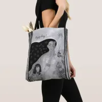 Happy Day black and white Tote Bag