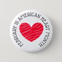 February is American Heart Awareness Month Button