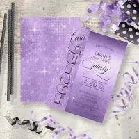 Glitter and Shine Quinceanera Violet ID701 Invitation