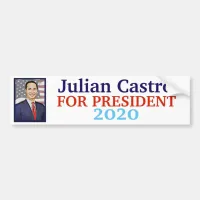 2020 Presidential Election Julian Castro Bumper Sticker