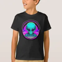 Extra Terrestrial Alien Flying a UFO T-Shirt