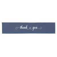 Decorative Heart Thank You Typography Short Table Runner