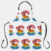 Party Animal Epic Pinata Cartoon Pattern Apron