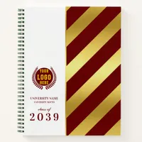 Red Gold School College University Graduation Day Notebook