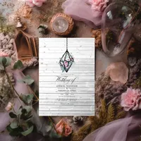  Rustic Pastel Floral Terrarium Garden Wedding Invitation