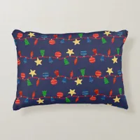 Vintage Christmas ornaments Accent Pillow