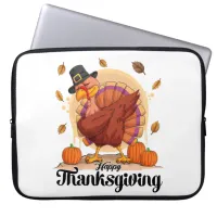Happy Thanksgiving Typography Laptop Sleeve