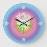 Clock - Rose and Rainbow