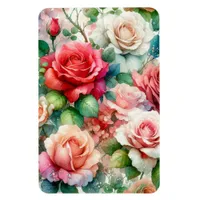 Whimsical Rose Pattern Magnet