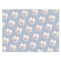 Pink Sea Star Ornament dusty blue pattern Tissue Paper