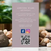 Lavender Social Media Instagram Facebook QR Code Business Card