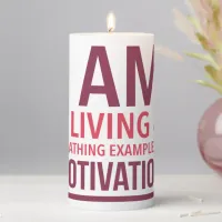 Typography Self Motivation Pillar Candle