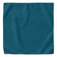 Classic Blue Ornamental Mosaic Geometric Pattern Bandana