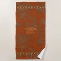 Southwest Canyons Bobcat Beach Towel