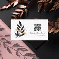 Trendy Brush Strokes Collage Business Card