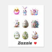 Bunny Easter Egg Stickers