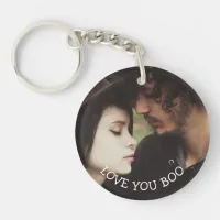 Personalized Message and Photo Couple's Romantic Keychain