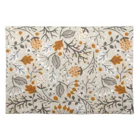 Autumn Fall Berries Leaves and Branches Pattern Cloth Placemat