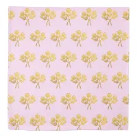 Pale Pink Faux Gold Rose Flower Pretty Floral Duvet Cover