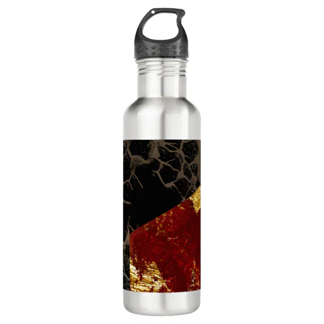 Global warming - Burning House - Abstract Stainless Steel Water Bottle