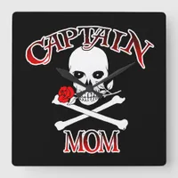 Captain Mom Wall Clock