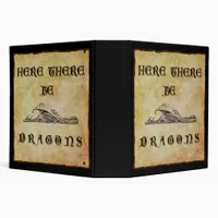 Here There Be Dragons 3 Ring Binder