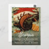 Scorpio the Scorpion Zodiac Sign Birthday Postcard