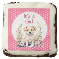 Puppy Themed It's a Girl | Baby Shower Brownie